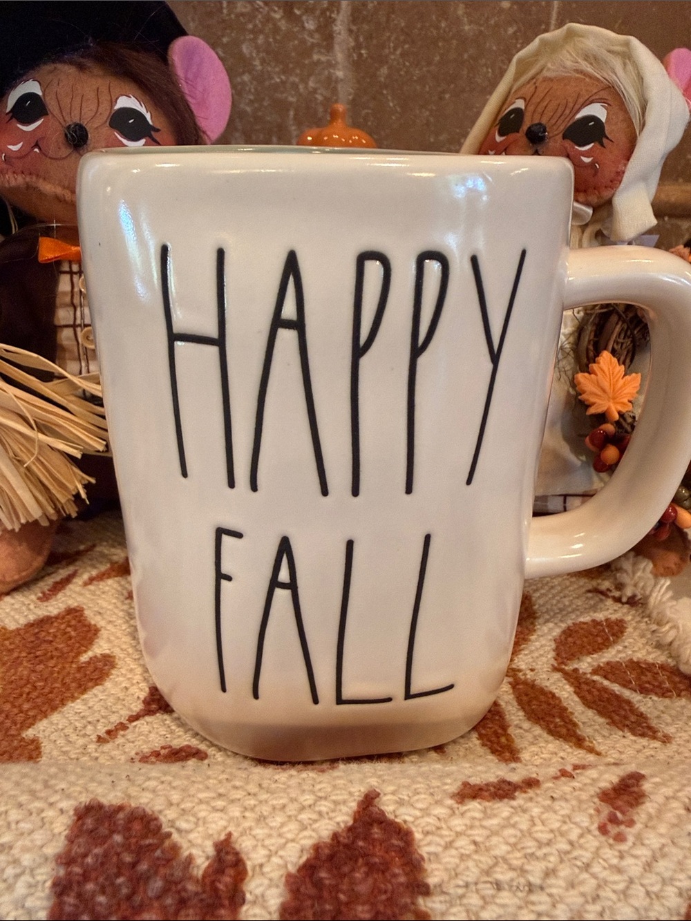 🍂 Rae Dunn Happy Fall Double Sided Coffee Mug